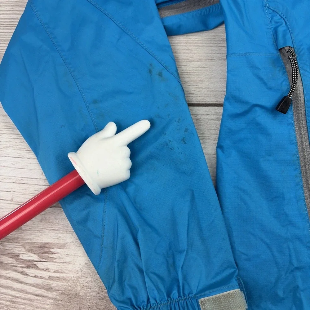 Red Ledge Men's S Blue Windbreaker Rain Jacket Hooded Waterproof Gorpcore Vented